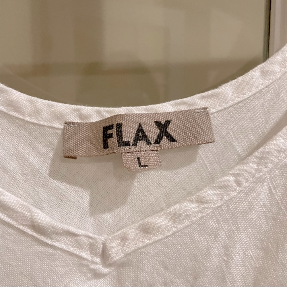 FLAX Linen Short Dress Woman Size Large - Picture 3 of 6